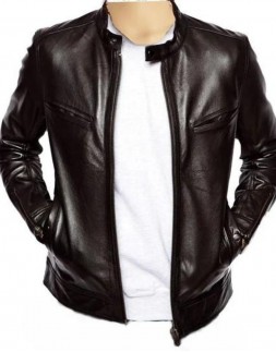 Cafe Racer Black Leather Jacket Cafe Racer Black Leather Jacket